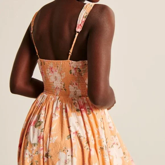 NWT Knotted Strap Seersucker Maxi Dress - Picture 4 of 5